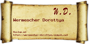 Wermescher Dorottya névjegykártya